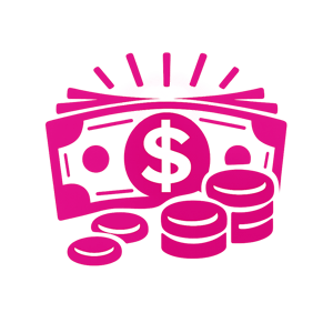 create a 11 icon for money in this color c60b69-1