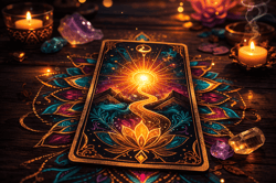 Mystical Tarot Card on a table at eclectic lyfe Mystical Tarot Card on a table at eclectic lyfe