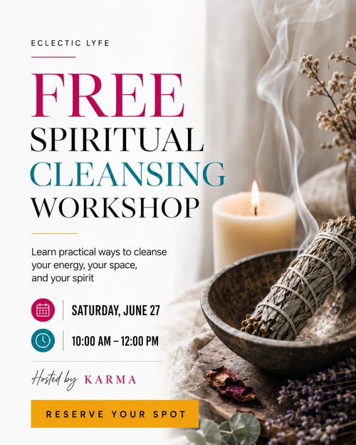 spiritual cleansing class at eclectic lyfe llc spiritual cleansing class at eclectic lyfe llc